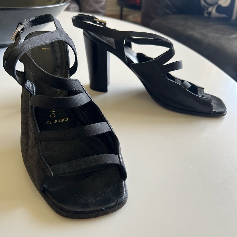 Prada Vintage Black gladiator cage sandals Heels 39